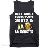 Don't Worry I've Had Both My Shots American Flag 4th of July Tank Top thumb 0