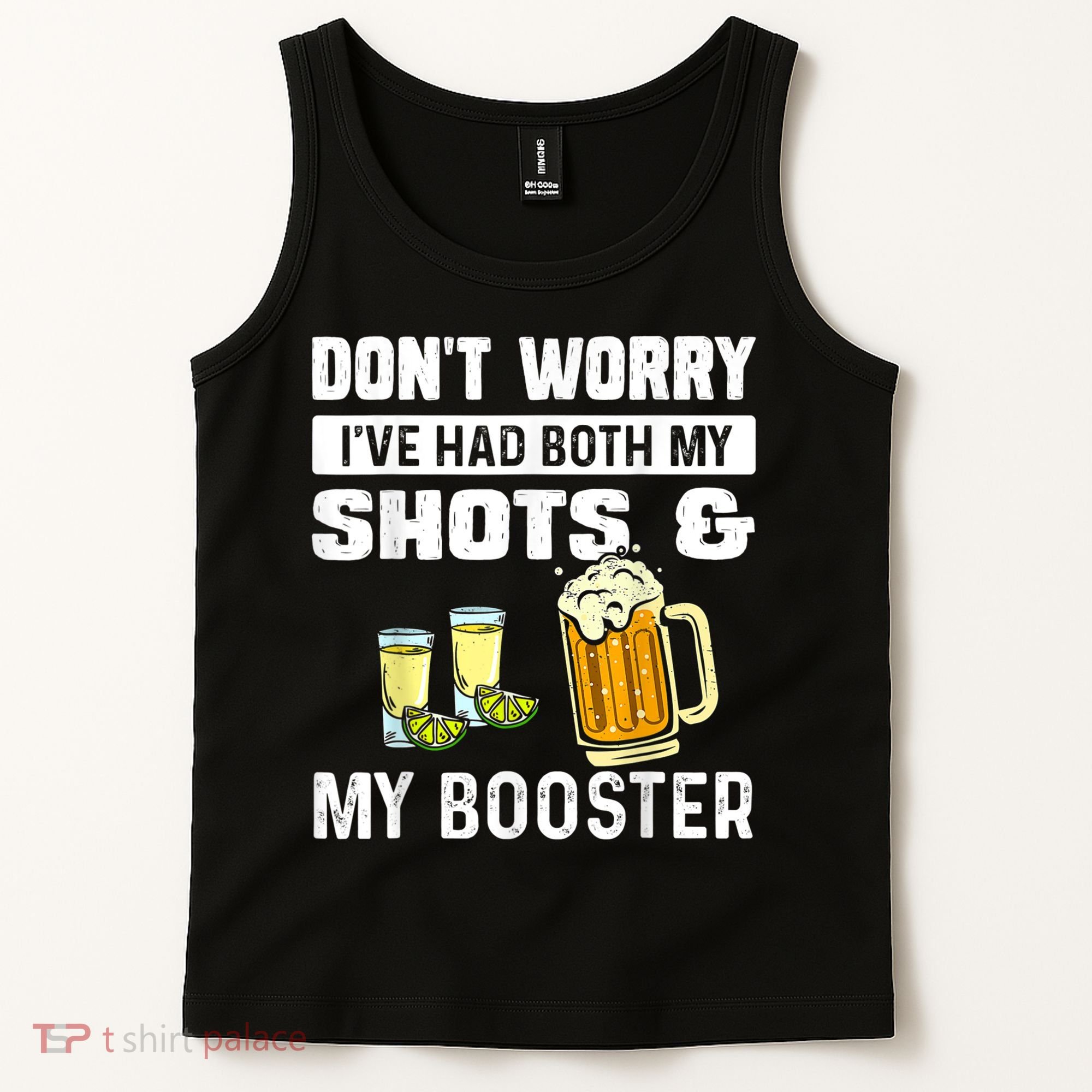 Don't Worry I've Had Both My Shots American Flag 4th of July Tank Top