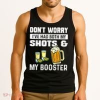 Don't Worry I've Had Both My Shots American Flag 4th of July Tank Top thumb 3