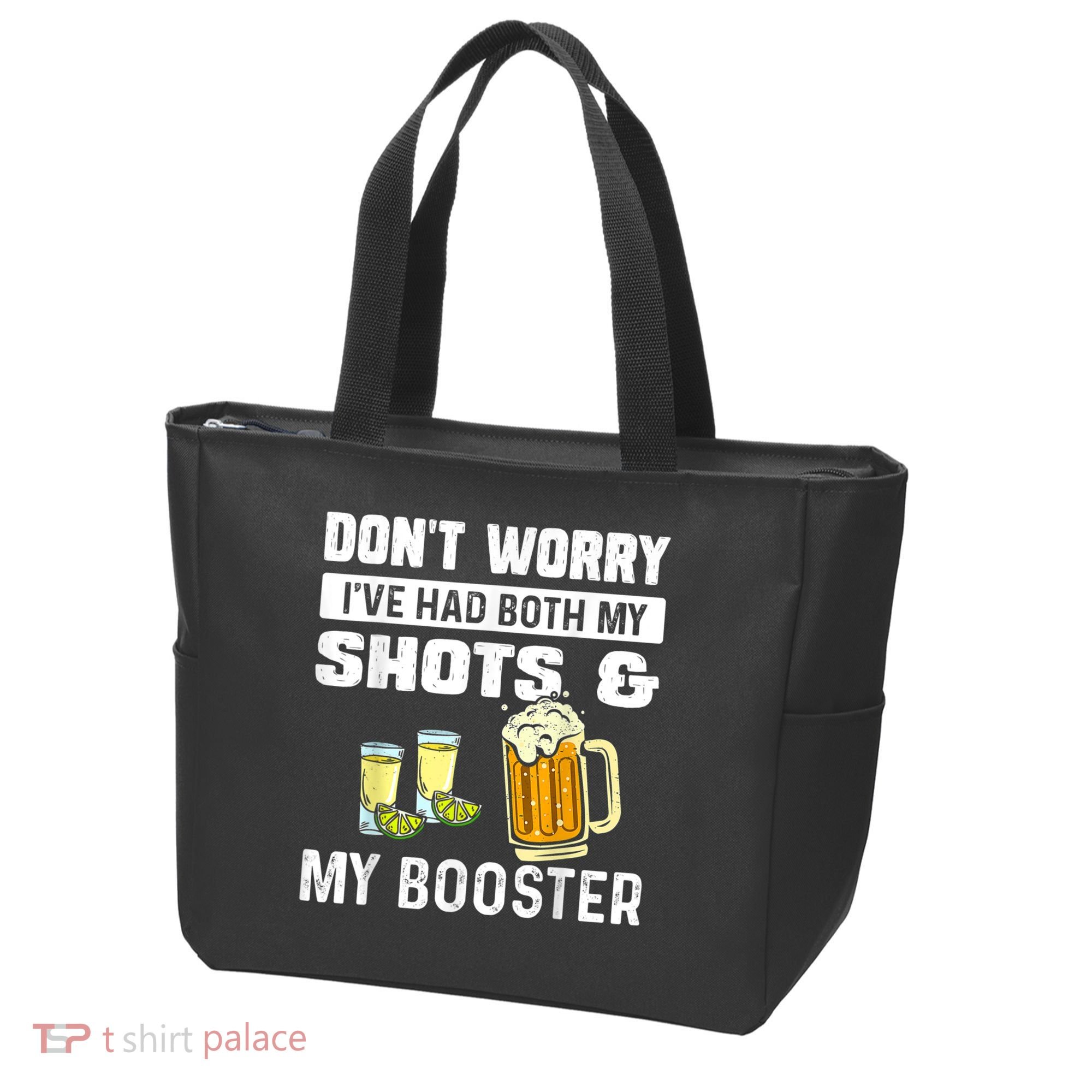 Don't Worry I've Had Both My Shots American Flag 4th of July Tote Bag