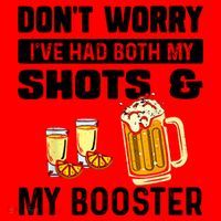 Don't Worry I've Had Both My Shots American Flag 4th of July Santa Hat thumb 1