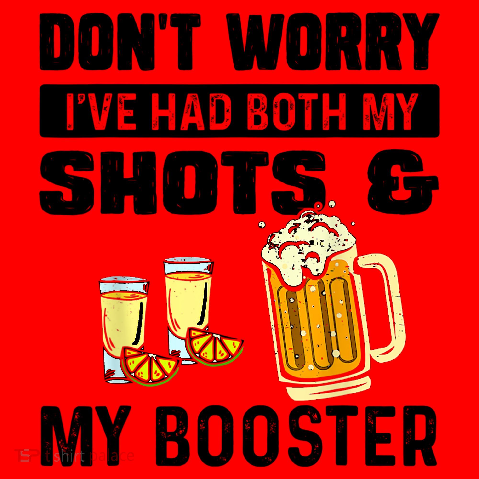 Don't Worry I've Had Both My Shots American Flag 4th of July Santa Hat