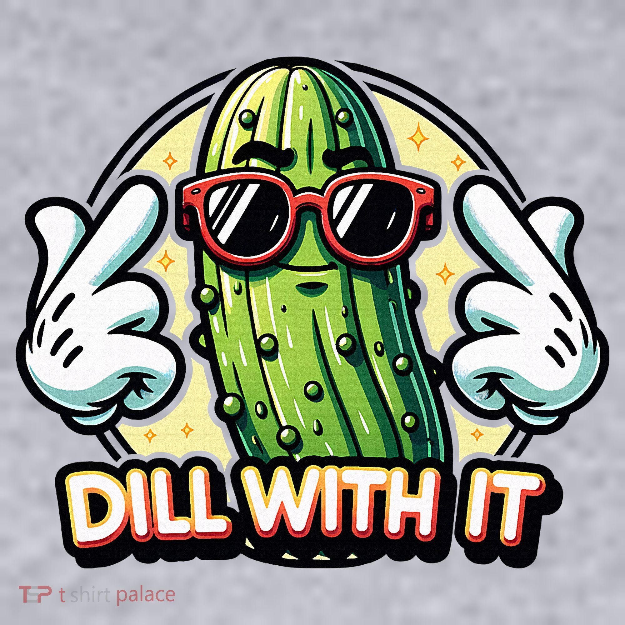 Dill With It Funny Pickle Vegetable Pun Women's Sweatshirt