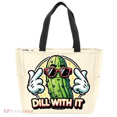 Dill With It Funny Pickle Vegetable Pun Tote Bag