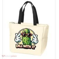 Dill With It Funny Pickle Vegetable Pun Tote Bag thumb 3