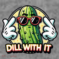 Dill With It Funny Pickle Vegetable Pun Toddler Hoodie thumb 2