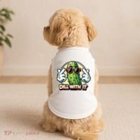 Dill With It Funny Pickle Vegetable Pun Doggie Tank thumb 2
