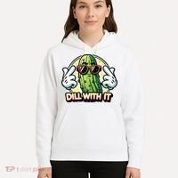 Dill With It Funny Pickle Vegetable Pun Hoodie thumb 5