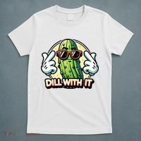 Dill With It Funny Pickle Vegetable Pun T-Shirt thumb 5