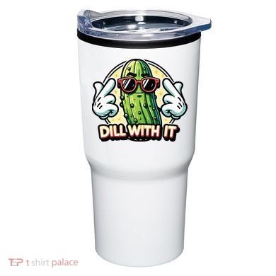 Dill With It Funny Pickle Vegetable Pun Tumbler