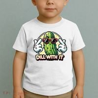 Dill With It Funny Pickle Vegetable Pun Toddler T-Shirt thumb 2