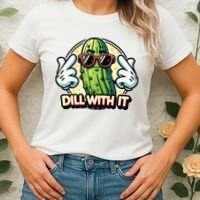 Dill With It Funny Pickle Vegetable Pun Women's T-Shirt thumb 2
