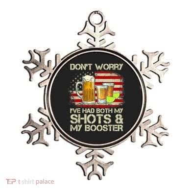 Don't Worry I've Had Both My Shots And Booster American Flag Ornament