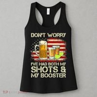 Don't Worry I've Had Both My Shots And Booster American Flag Women's Tank Top thumb 3