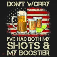Don't Worry I've Had Both My Shots And Booster American Flag Women's Tank Top thumb 5