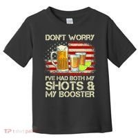Don't Worry I've Had Both My Shots And Booster American Flag Toddler T-Shirt thumb 0