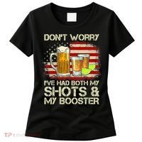 Don't Worry I've Had Both My Shots And Booster American Flag Women's T-Shirt thumb 0