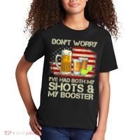 Don't Worry I've Had Both My Shots And Booster American Flag Kids T-Shirt thumb 2