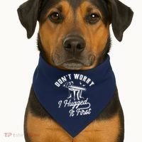 Don't Worry I Hugged It First Lumberjack Chainsaw USA-Made Doggie Bandana thumb 1