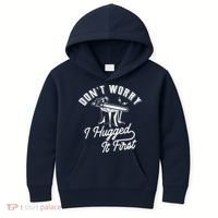 Don't Worry I Hugged It First Lumberjack Chainsaw Kids Hoodie thumb 0