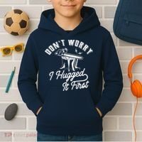 Don't Worry I Hugged It First Lumberjack Chainsaw Kids Hoodie thumb 2