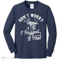 Don't Worry I Hugged It First Lumberjack Chainsaw Kids Long Sleeve Shirt thumb 0