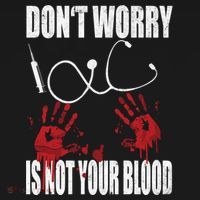Don't Worry Is Not Your Blood Halloween Nurse Gift USA-Made Doggie Bandana thumb 2