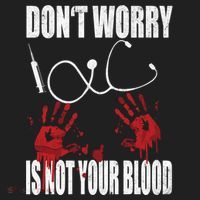 Don't Worry Is Not Your Blood Halloween Nurse Gift Beanie thumb 2