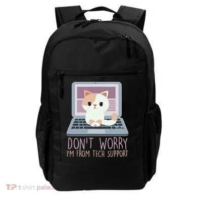 Don't Worry I'm From Tech Support Computer Cat Backpack