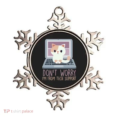 Don't Worry I'm From Tech Support Computer Cat Ornament