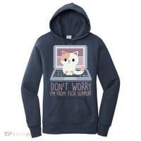 Don't Worry I'm From Tech Support Computer Cat Women's Hoodie thumb 0
