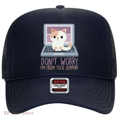 Don't Worry I'm From Tech Support Computer Cat Hat