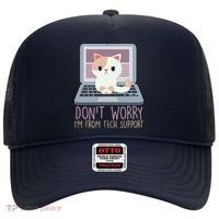 Don't Worry I'm From Tech Support Computer Cat Hat thumb 0