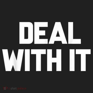 Deal With It Funny Sayings Gift For Men Women Crop Fleece Hoodie