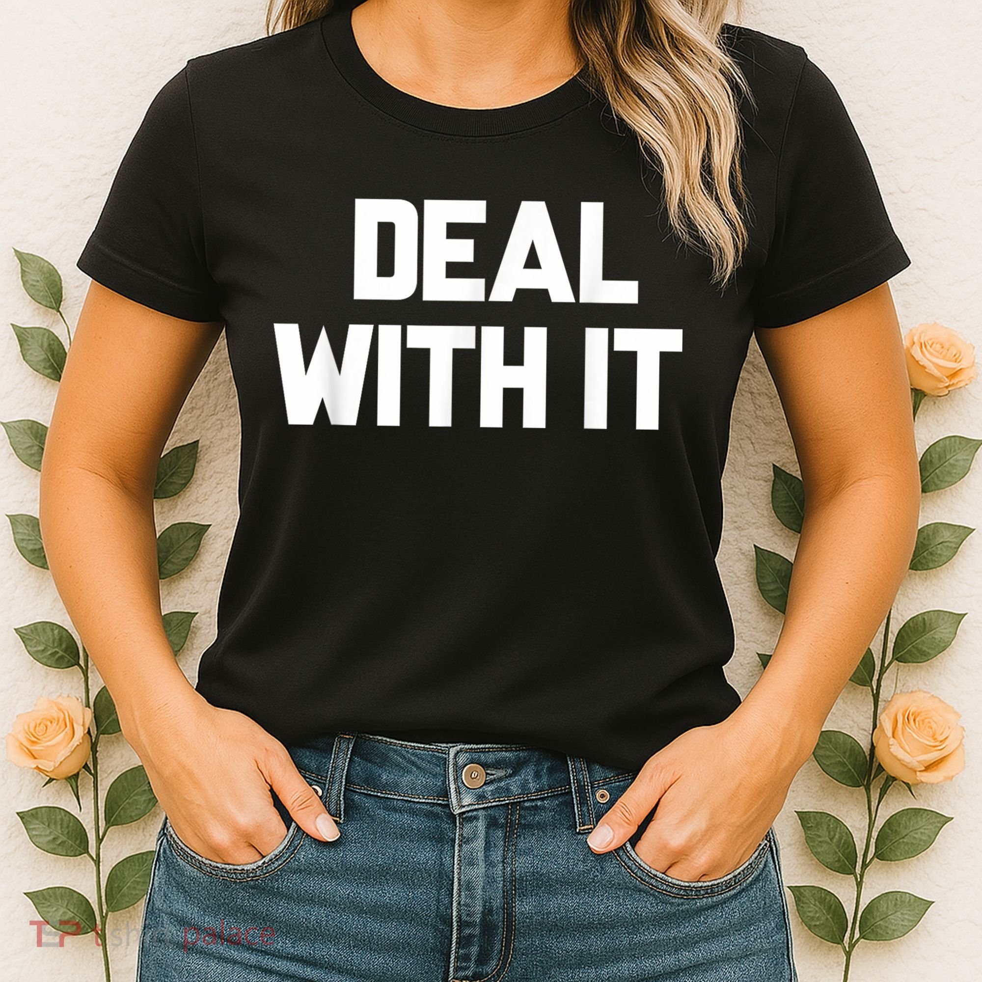 Deal With It Funny Sayings Gift For Men Women Women's T-Shirt