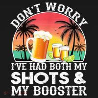 Don't Worry I've Had Both My Shots Booster Summer Sunset Gift Doggie Tank thumb 4