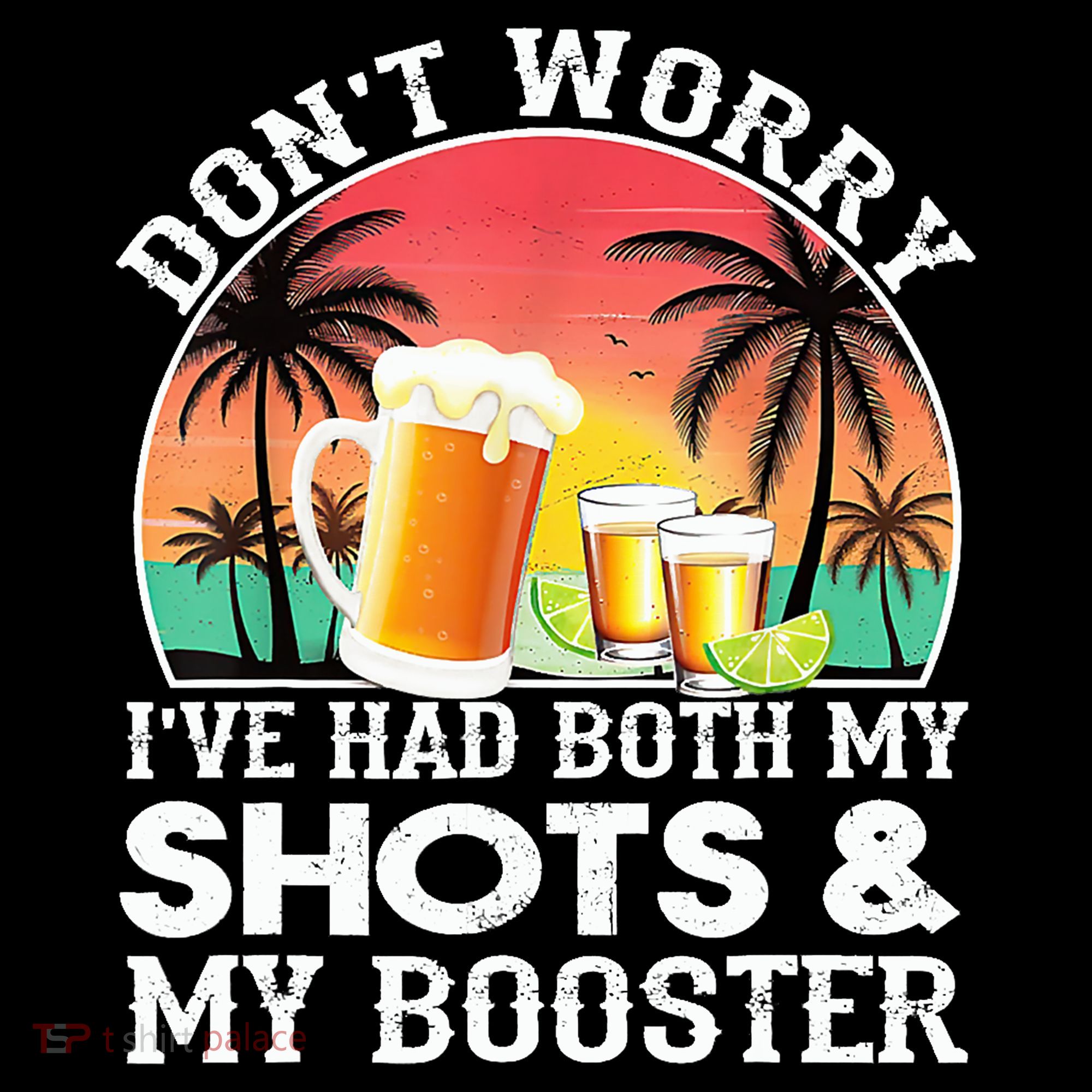 Don't Worry I've Had Both My Shots Booster Summer Sunset Gift Women's Hoodie