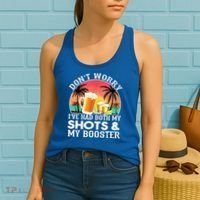 Don't Worry I've Had Both My Shots Booster Summer Sunset Gift Women's Tank Top thumb 2