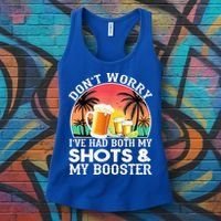 Don't Worry I've Had Both My Shots Booster Summer Sunset Gift Women's Tank Top thumb 3