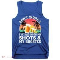 Don't Worry I've Had Both My Shots Booster Summer Sunset Gift Tank Top thumb 0