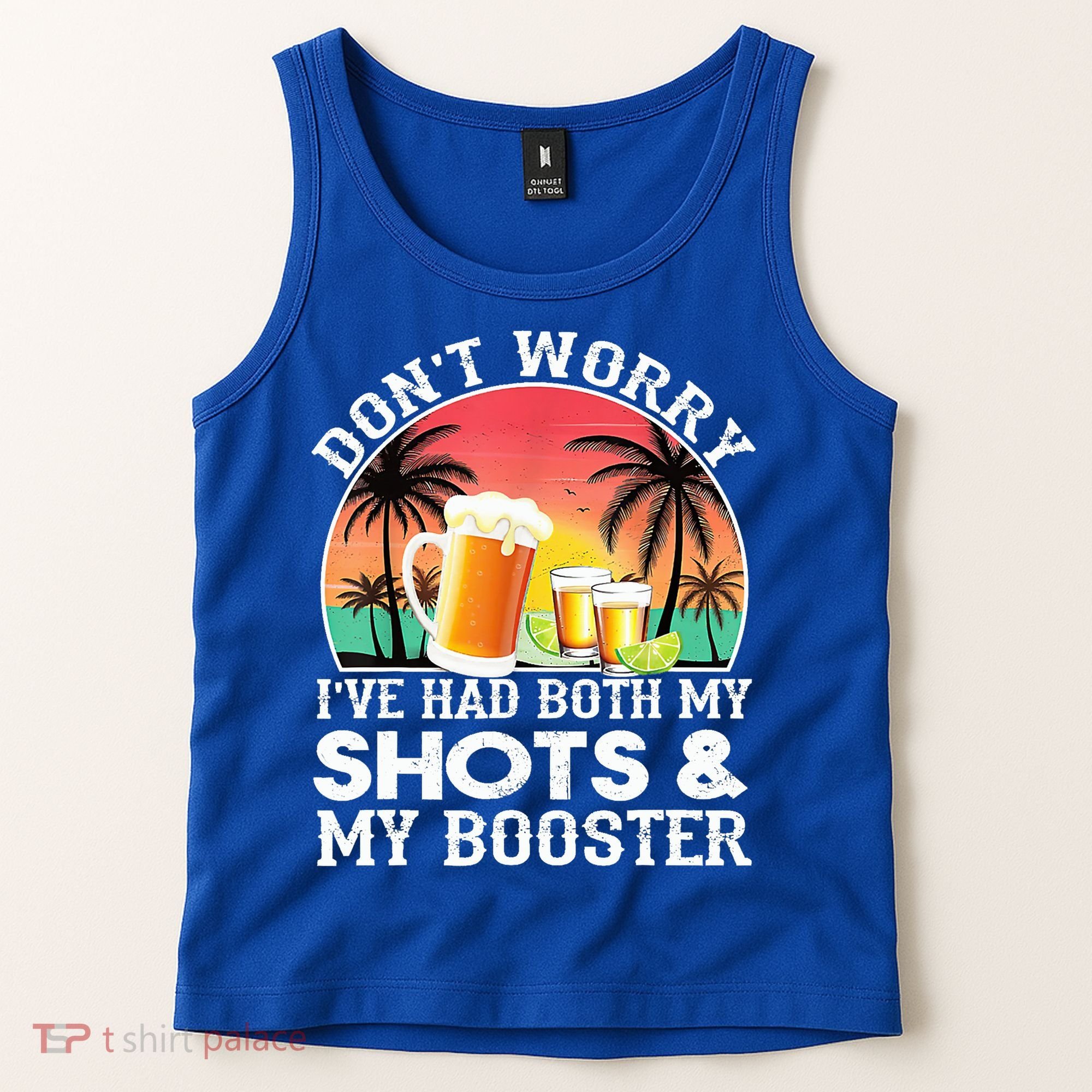 Don't Worry I've Had Both My Shots Booster Summer Sunset Gift Tank Top