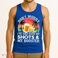 Don't Worry I've Had Both My Shots Booster Summer Sunset Gift Tank Top thumb 3