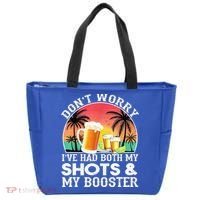Don't Worry I've Had Both My Shots Booster Summer Sunset Gift Tote Bag thumb 0
