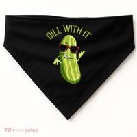 Dill With It Dill Pickle Dill Pickles Dill With It USA-Made Doggie Bandana thumb 0