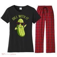 Dill With It Dill Pickle Dill Pickles Dill With It Women's Flannel Pajama Set thumb 0