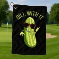 Dill With It Dill Pickle Dill Pickles Dill With It Golf Towel thumb 1