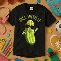 Dill With It Dill Pickle Dill Pickles Dill With It Kids T-Shirt thumb 3