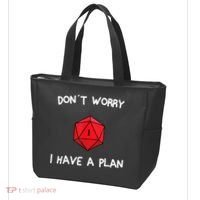 Dont Worry I Have A Plan Roleplaying Dice D20 Game Master Tote Bag thumb 3