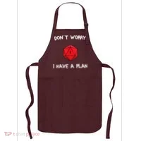 Dont Worry I Have A Plan Roleplaying Dice D20 Game Master Apron thumb 0