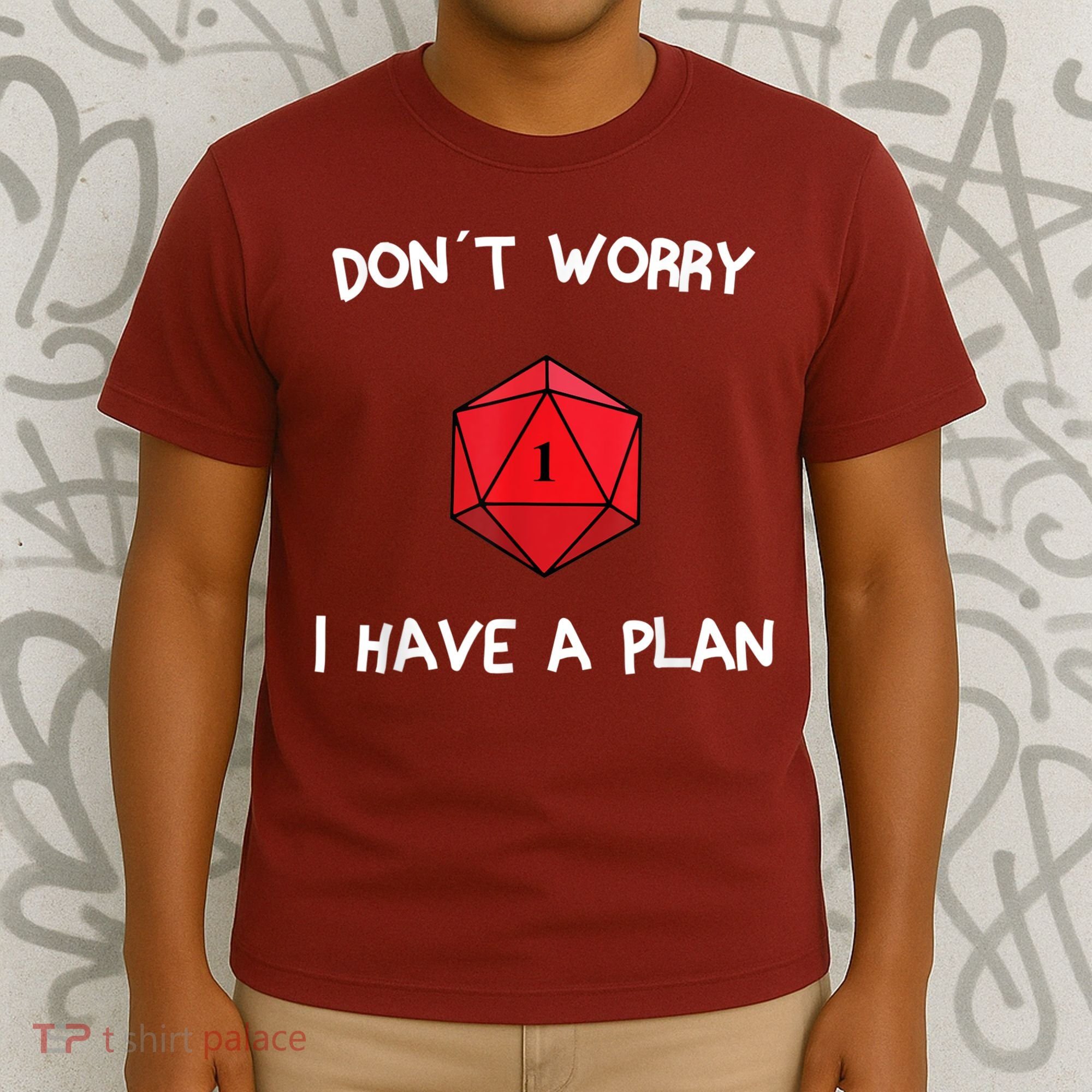 Dont Worry I Have A Plan Roleplaying Dice D20 Game Master T-Shirt